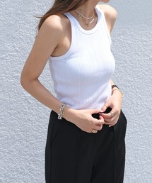 タンクトップ ノースリーブ ハイツイストコットンアメリカンスリーブタンクトップ レディース タンクトップ レディース 女性用 トップス ノーマル丈 ショート