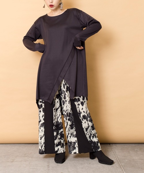 トソーで tシャツ Tシャツ アシンメトリー切替プルオーバー ZOZOTOWN PayPayモール店 - 通販 - PayPayモール サイズガイ