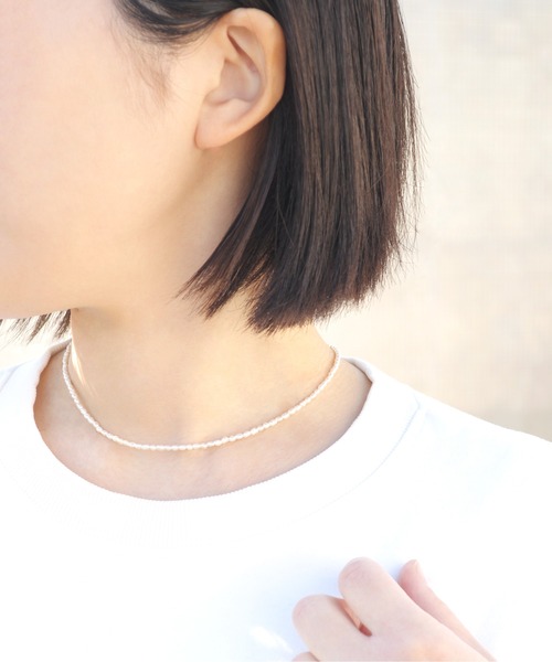 anq.（アンク） ネックレス 「anq.」SV925・パール ショートネックレス