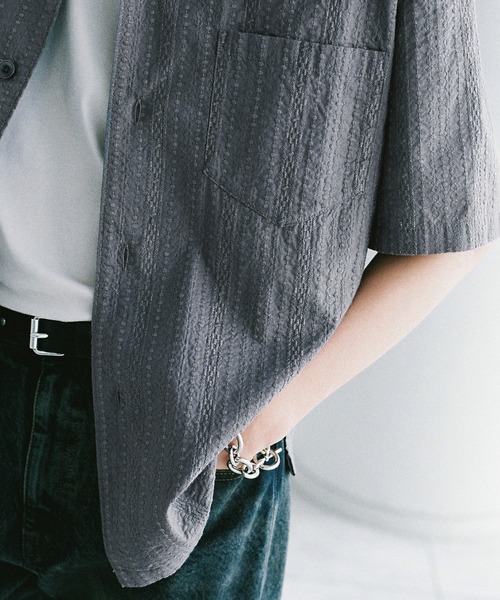 WYM LIDNM シャツ EMBROIDERY SHEER WASHER SHIRT メンズ