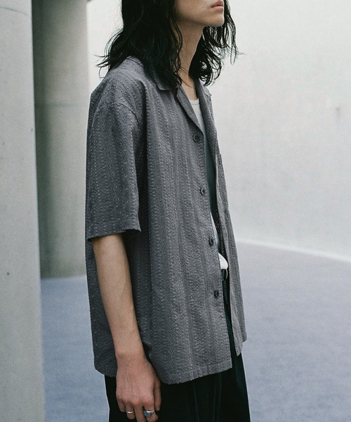 WYM LIDNM シャツ EMBROIDERY SHEER WASHER SHIRT メンズ