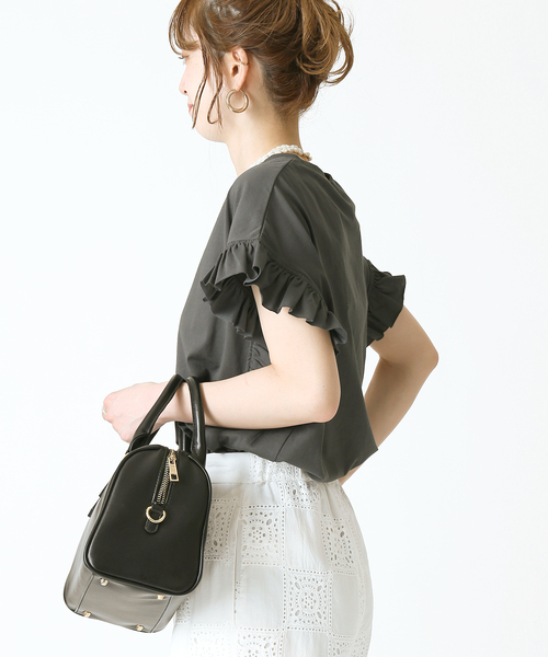 B.C STOCK シャツ ブラウス フリル袖Tシャツ : ZOZOTOWN Yahoo