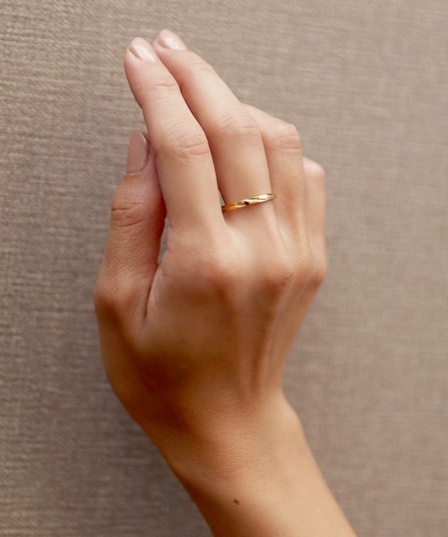 レディース　アクセサリー　リング 指輪 リング 金属アレルギー対応 ユニセックス斜めカット