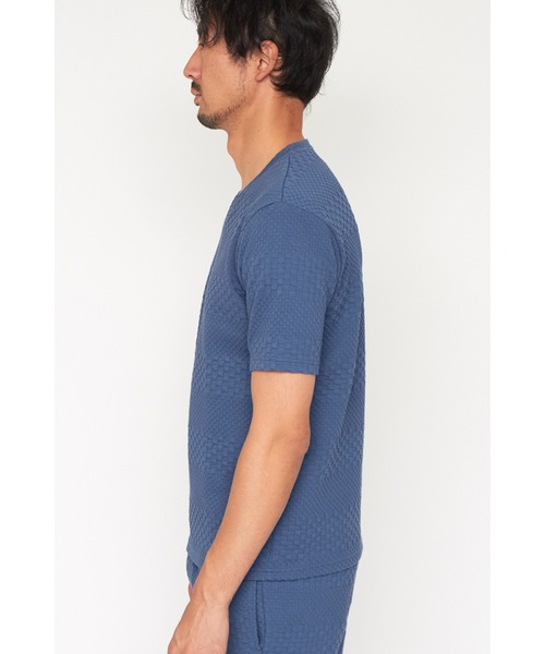 HIGH STREET∴ジオメトリックボーダーVネック半袖Tシャツ ハイストリート HIGH STREET HIGH STREET∴ジオメトリック