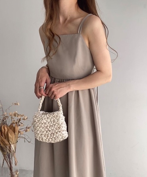 FILLOU ワンピース バックリボンフレアキャミワンピース