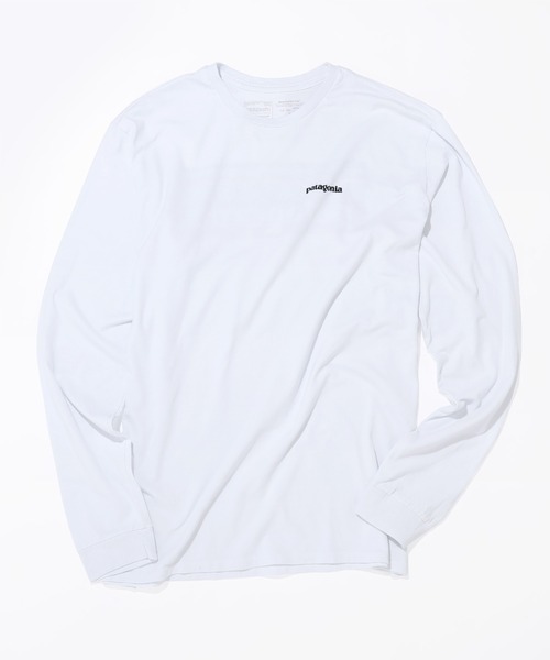 セール　割引　patagonia ロングスリーブTシャツ ホワイト patagonia tシャツ Patagonia/Long Sleeve P-6 Logo