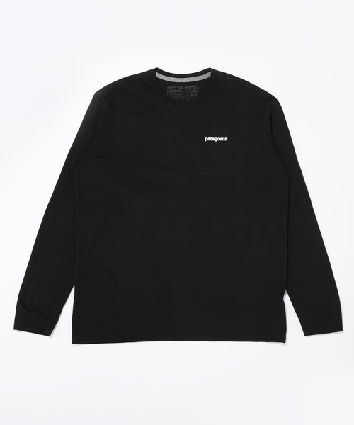 PG♡黒ロゴネックシャツ0 patagonia tシャツ Patagonia/Long Sleeve P-6 Logo