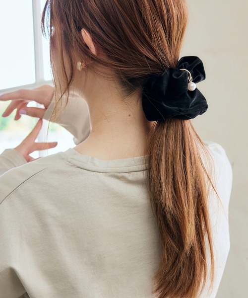 LANTINAM（ランティナム） シュシュ パールベロアシュシュ : ZOZOTOWN