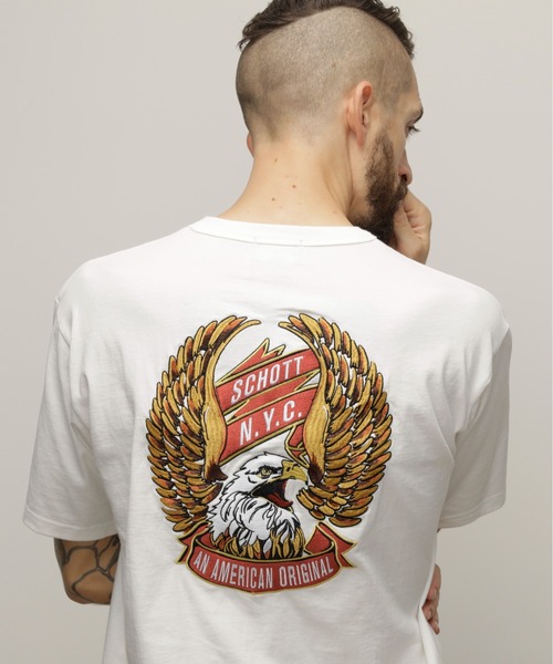 Schott ショット フライング イーグル 半袖Tシャツ FLYING EAGLE T-SHIRT FLYING EAGLE/フライングイーグル Tシャツ | Schott