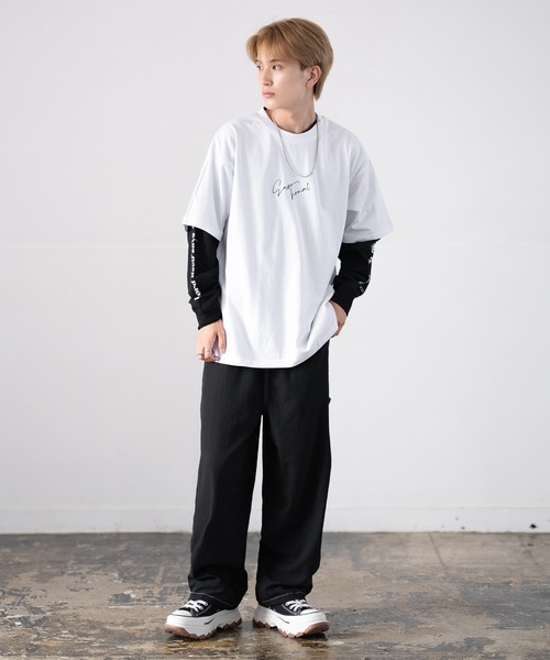 長袖シャツ メンズ デジタル文字プリント Right-on シャツ 「NEOSARTIC」総柄プリント長袖シャツ メンズ