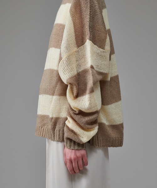 ONCILY セーター ニット BORDER MESH SHEER KNIT / ボーダー