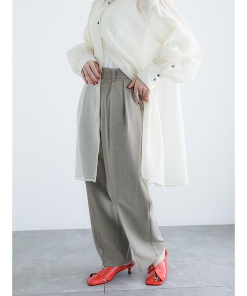 Te chichi（テチチ） パンツ ダブルタックワイドスラックスパンツ