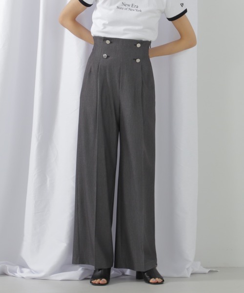 JILL STUART未使用パンツ JILL by STUART パンツ 「eS」ハンマーメタルワイドパンツ