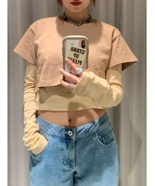 THROW by SLY tシャツ 2P LAYERED TOPS ツーピー レイヤード トップス