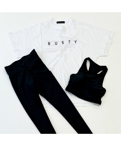 RUSTY 水着 RUSTY/ラスティ ブランド ロゴ 水陸両用 2WAY