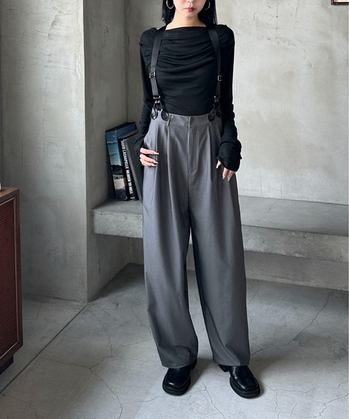 tシャツ ギャザー ヨーク ボートネック トップス レディース Ray BEAMS（レイ ビームス）ギャザー ヨーク ボートネック
