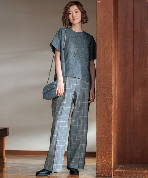 23区（ニジュウサンク） パンツ 「洗える」ガンクラブプレイドチェック