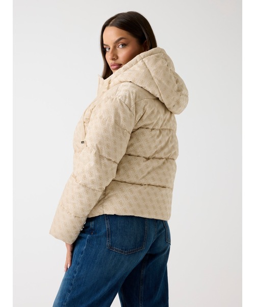 GUESS（ゲス） コート アウター DAISY Puffer Logo Flock ジャケット