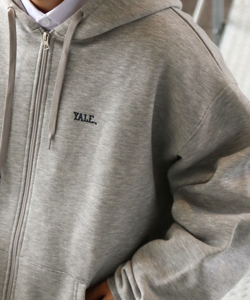ZIP FIVE パーカー 「YALE」 ワンポイント カレッジロゴ 刺繍