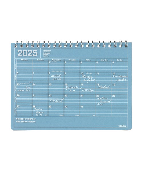 祝日シール付 2025年 手帳 モレスキン 週間 スケジュール ＋
