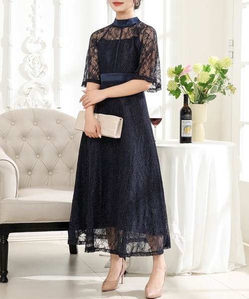 Lace Ladies（レースレディース） ドレス 総レース プチハイネック