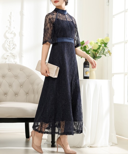 Lace Ladies（レースレディース） ドレス 総レース プチハイネック