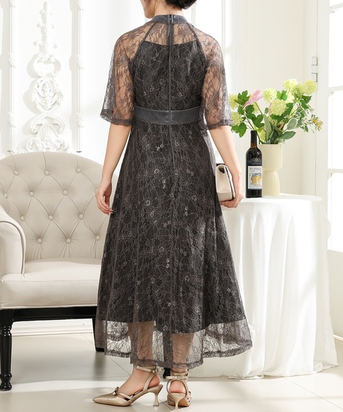Lace Ladies（レースレディース） ドレス 総レース プチハイネック