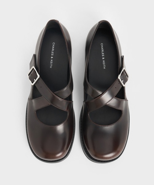CHARLES ＆ KEITH パンプス クロスオーバーストラップ バックル