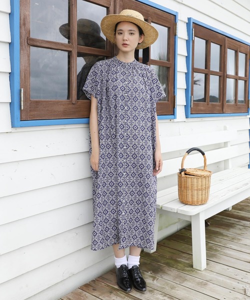 Brocante ワンピース 夏 半袖 「Brocante / ブロカント」 インド