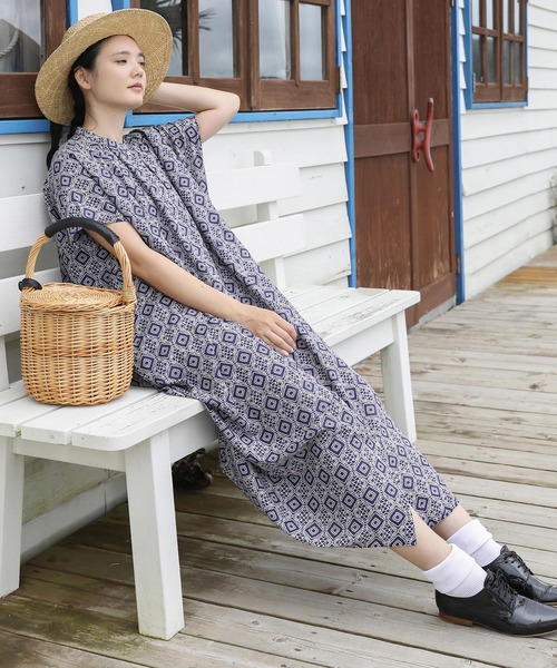 Brocante ワンピース 「Brocante / ブロカント」 インドプリント