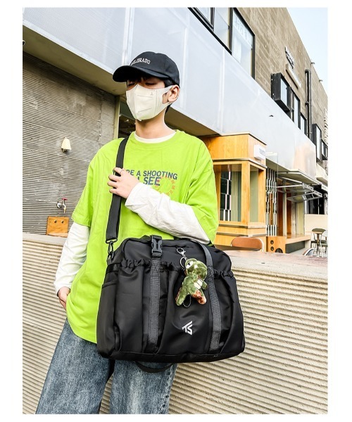 link lot ボストンバッグ 「A4対応」フロントポケット2WAYボストン