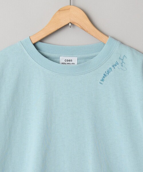 tシャツ 裾シアーロゴハーフスリーブTシャツ レディース きれいめTシャツ】裾シアーロゴハーフスリーブTシャツ | COLLAGE