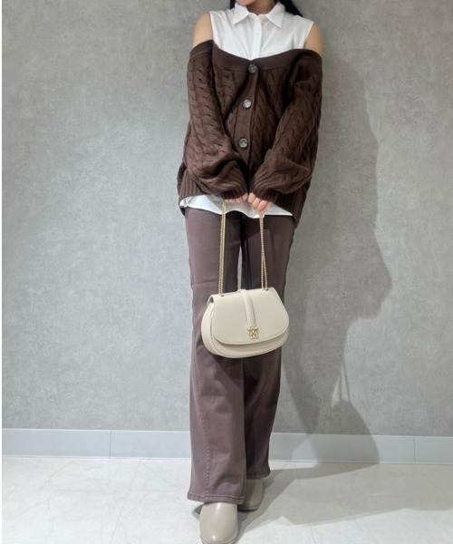 SNIDELスナイデル UVカットボレロ ブラウン カーディガン 60851033b_17_d_215.jpg