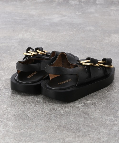 CAMINANDO 「CAMINANDO」 フラットサンダル 37 ブラック