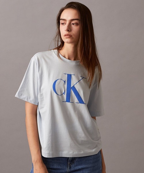 Calvin Klein（カルバン・クライン） tシャツ 半袖 CK ロゴ ボクシーT