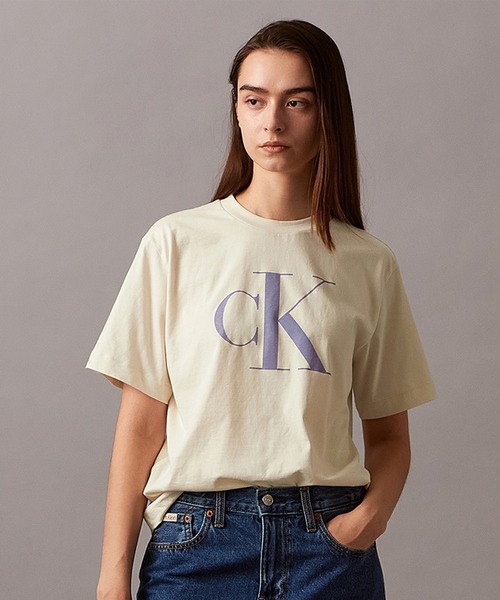 Calvin Klein（カルバン・クライン） tシャツ 半袖 CK ロゴ ボクシーT