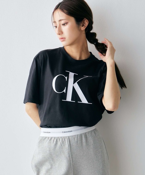 Calvin Klein（カルバン・クライン） tシャツ 半袖 CK ロゴ ボクシーT