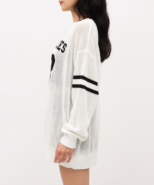 tシャツ 「MLB」ナンバリングロゴメッシュトップス レディース BACK TO THE FIELD tシャツ 「MLB」ナンバリングロゴメッシュ