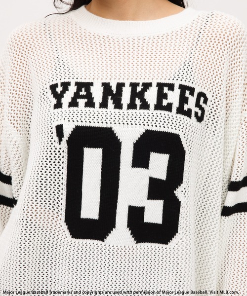 tシャツ 「MLB」ナンバリングロゴメッシュトップス レディース MLB】ナンバリングロゴメッシュトップス BACK TO THE FIELD