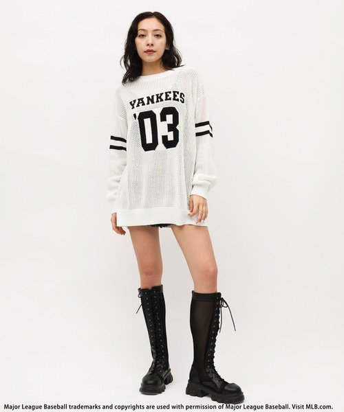 BACK TO THE FIELD tシャツ 「MLB」ナンバリングロゴメッシュ