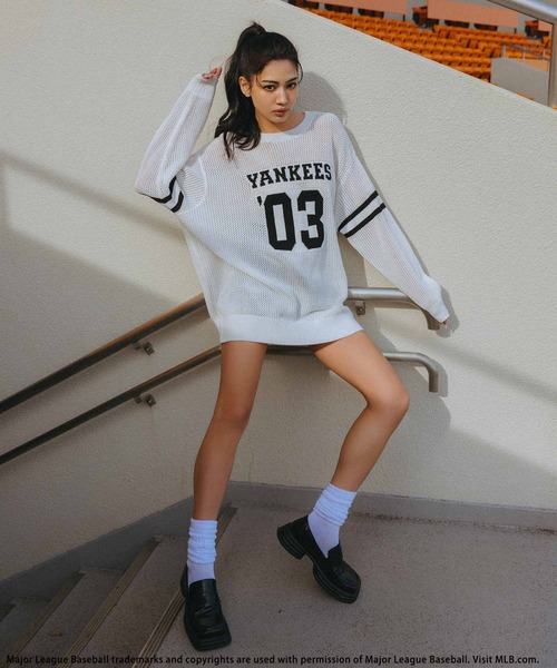 BACK TO THE FIELD tシャツ 「MLB」ナンバリングロゴメッシュ