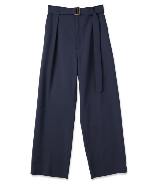CULLNI ラインパンツ CULLNI スラックス Dry Karsey 1Tuck Wide Pant with Long Belt
