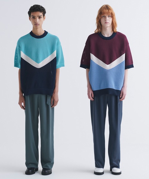 CULLNI スラックス Dry Karsey 1Tuck Wide Pant with Long Belt