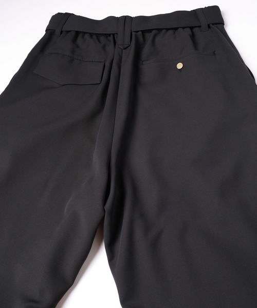CULLNI スラックス Dry Karsey 1Tuck Wide Pant with Long Belt