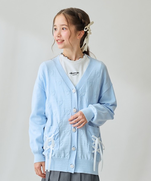 Amourire girl（アムリールガール） カーディガン リボンレースアップ