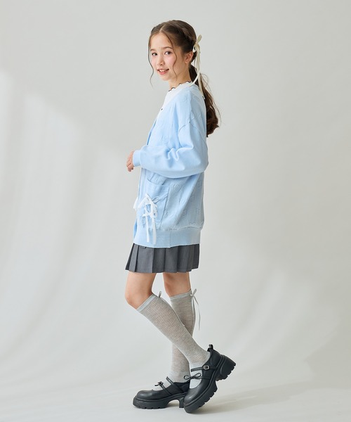 Amourire girl（アムリールガール） カーディガン リボンレースアップ