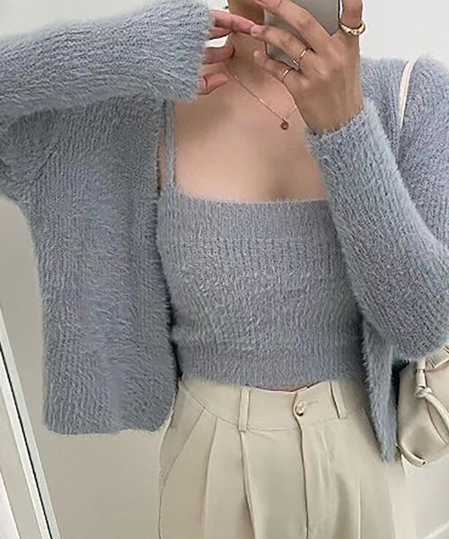 「Ulysses」 ニットアンサンブル F ブラック レディース_画像6