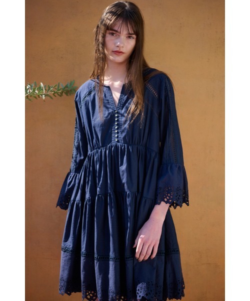 Estella.K ワンピース Ellee Lace Dress オールオーバーレース