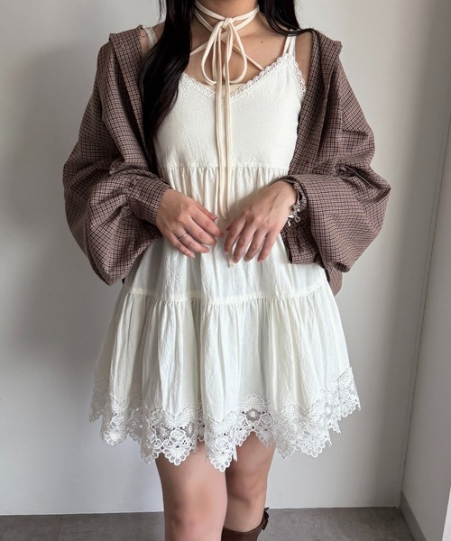 apres jour mignon チュニック コットンレースキャミチュニック
