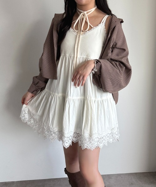 poppy コットンレースボリュームキャミ チュニック poppy あさぎーにょ コットンレースボリュームキャミ - メルカリ